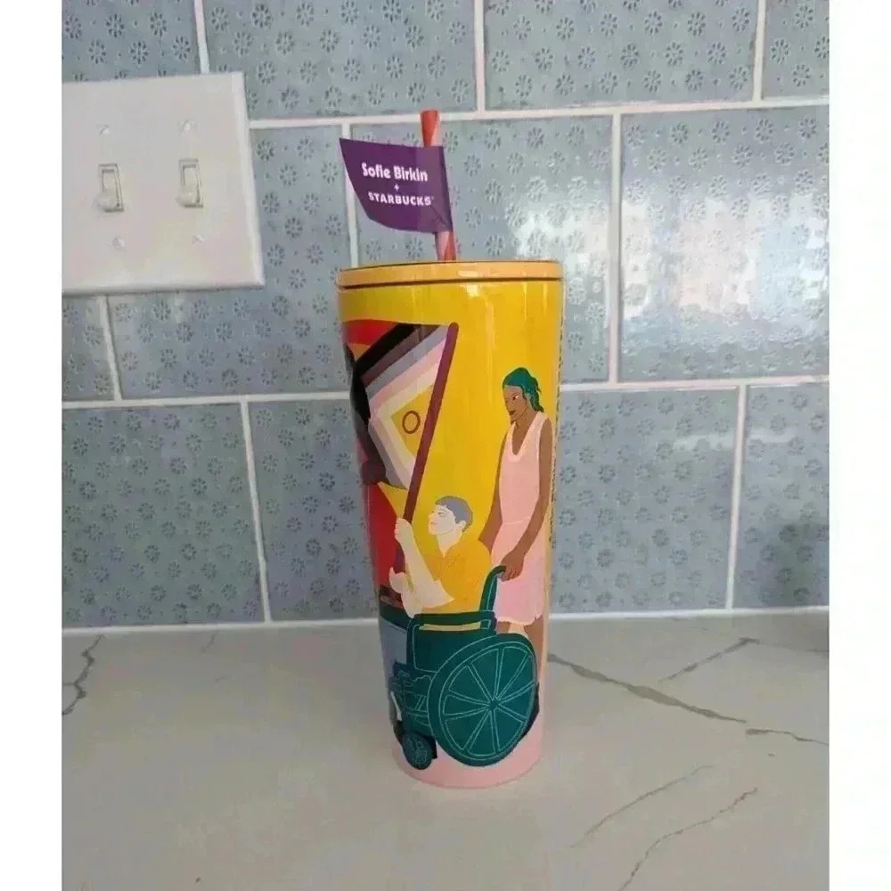 Starbucks Pride Month Collab Sofie Birkin Summer 2024 Cold Cup Tumbler! New!